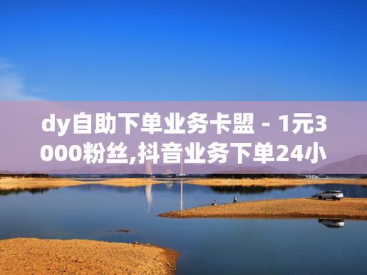 dy业务自助下单平台-1元买100个粉丝