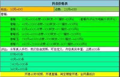 抖音粉丝业务24小时低价-免费抖音点赞网站